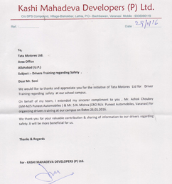 Kashi Mahadeva Developers Testimonial
