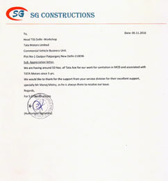 SG Constructions Testimonial