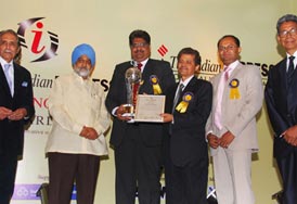 Tata Motors receiving Indian Innovation Award 2012 at the 5th Annual EMPI