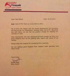 Siddhi Vinayak Logistic Testimonial