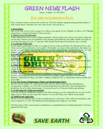 Tata Motors Green News Flash - Ten Tips to Conserve Fuel